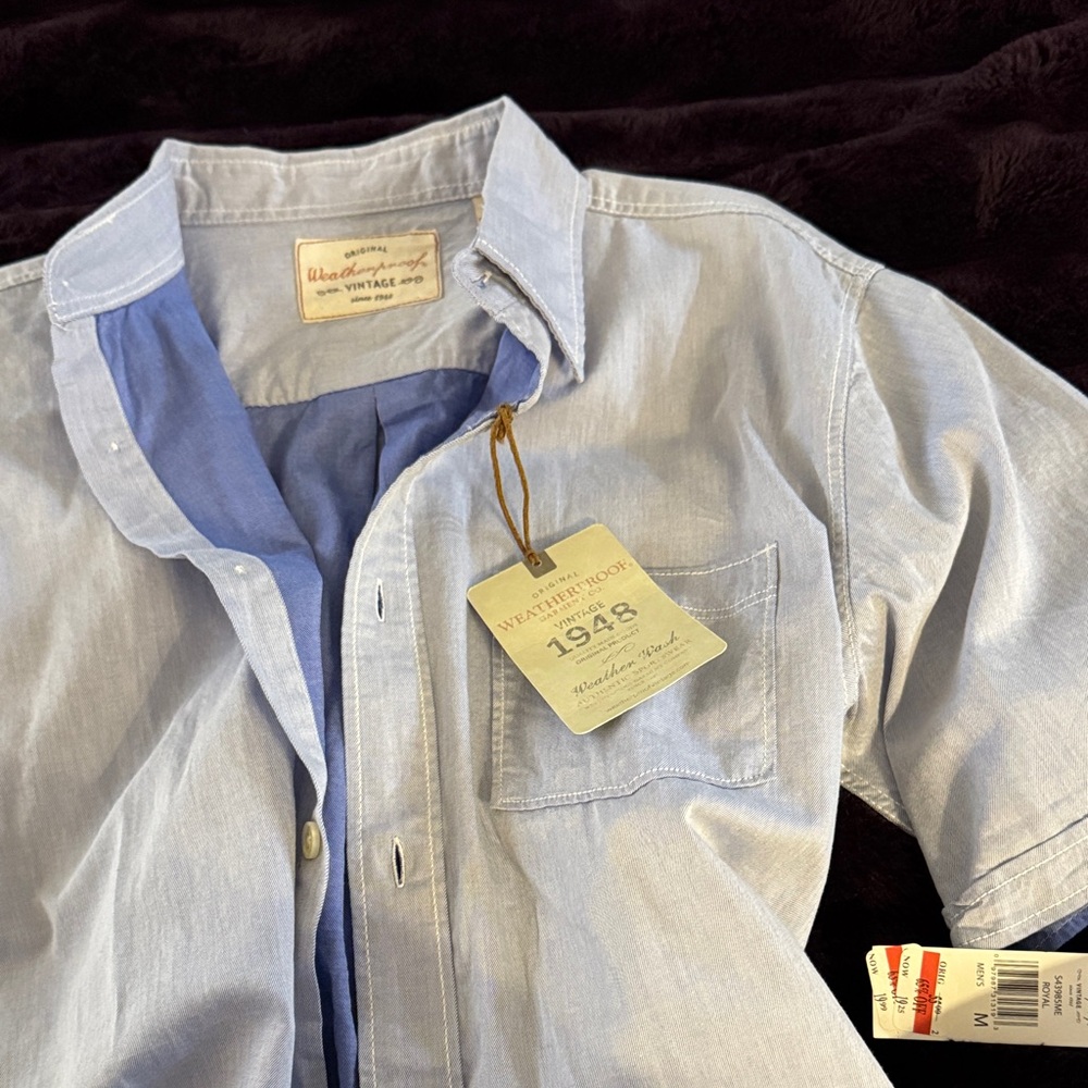 Weatherproof Men’s Blue Button-Up Shirt